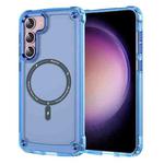 For Samsung Galaxy S22+ 5G Skin Feel TPU + PC MagSafe Magnetic Phone Case(Transparent Blue)