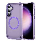 For Samsung Galaxy S24 5G Skin Feel TPU + PC MagSafe Magnetic Phone Case(Transparent Purple)