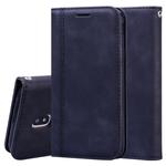 For Samsung Galaxy J3 / J330  (EU)  Frosted Business Magnetic Horizontal Flip PU Leather Case with Holder & Card Slot & Lanyard(Black)