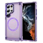 For Samsung Galaxy S25 Ultra 5G Skin Feel TPU + PC MagSafe Magnetic Phone Case(Transparent Purple)