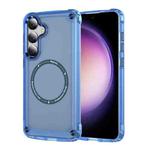 For Samsung Galaxy S25+ 5G Skin Feel TPU + PC MagSafe Magnetic Phone Case(Transparent Blue)