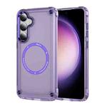 For Samsung Galaxy S25+ 5G Skin Feel TPU + PC MagSafe Magnetic Phone Case(Transparent Purple)