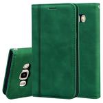 For Samsung Galaxy J5 (2016) / J510 Frosted Business Magnetic Horizontal Flip PU Leather Case with Holder & Card Slot & Lanyard(Green)