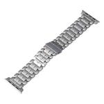 For Apple Watch SE 2022 44mm Five Beads Titanium Steel Watch Band(Silver)