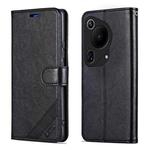 For Huawei Pura 70 Ultra AZNS Sheepskin Texture Flip Leather Phone Case(Black)