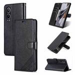 For OPPO K12x 5G AZNS Sheepskin Texture Flip Leather Phone Case(Black)