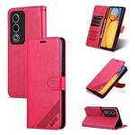 For OPPO A3 Pro 5G Global AZNS Sheepskin Texture Flip Leather Phone Case(Red)