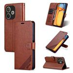 For OPPO A5 Energy / A5 Pro 5G Global AZNS Sheepskin Texture Flip Leather Phone Case(Brown)