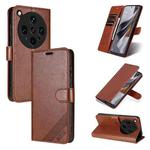 For OPPO Find X8 Ultra AZNS Sheepskin Texture Flip Leather Phone Case(Brown)