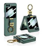 For Samsung Galaxy Z Flip5 GKK Ultra-thin Z Ring Holder PC Phone Case(Green)