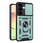 For Samsung Galaxy S24 5G Sliding Camera Cover Design TPU+PC Phone Case(Green)