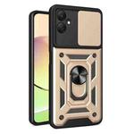 For Samsung Galaxy A05 Sliding Camera Cover Design TPU+PC Phone Case(Gold)