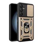 For Samsung Galaxy A35 5G Sliding Camera Cover Design TPU+PC Phone Case(Gold)