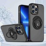 For iPhone 13 Pro Rotating Ring Magnetic Holder Phone Case(Black)