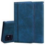 For iPhone 11 Frosted Business Magnetic Horizontal Flip PU Leather Case with Holder & Card Slot & Lanyard(Blue)