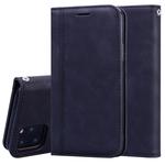 For iPhone 11 Pro Max Frosted Business Magnetic Horizontal Flip PU Leather Case with Holder & Card Slot & Lanyard(Black)