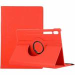 For Samsung Galaxy Tab S10 FE / S9 FE / S9 Litchi Texture 360 Degrees Rotation Holder Leather Tablet Case(Red)