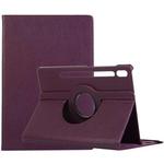 For Samsung Galaxy Tab S10 FE / S9 FE / S9 Litchi Texture 360 Degrees Rotation Holder Leather Tablet Case(Purple)