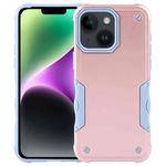 For iPhone 15 Non-slip Shockproof Armor Phone Case(Rose Gold)