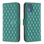 For Nokia C02 Diamond Lattice Wallet Flip Leather Phone Case(Green)