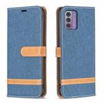 For Nokia G42/G310 Color Matching Denim Texture Horizontal Flip Leather Case(Dark Blue)