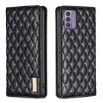 For Nokia G42/G310 Diamond Lattice Magnetic Leather Flip Phone Case(Black)