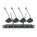 XTUGA A140-C Wireless Microphone System 4-Channel UHF Four Conference Mics(US Plug)