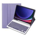 For Samsung Galaxy Tab S9 A710B Candy Color TPU Bluetooth Keyboard Leather Tablet Case with Pen Holder(Purple)
