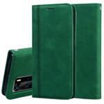 For Huawei P40 Pro Frosted Business Magnetic Horizontal Flip PU Leather Case with Holder & Card Slot & Lanyard(Green)