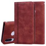 For Huawei P30 Lite Frosted Business Magnetic Horizontal Flip PU Leather Case with Holder & Card Slot & Lanyard(Brown)