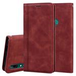 For Huawei P Smart Z Frosted Business Magnetic Horizontal Flip PU Leather Case with Holder & Card Slot & Lanyard(Brown)