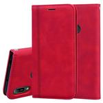 For Huawei Honor 8A / Y6 (2019) Frosted Business Magnetic Horizontal Flip PU Leather Case with Holder & Card Slot & Lanyard(Red)