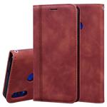 For Huawei Honor 8X Frosted Business Magnetic Horizontal Flip PU Leather Case with Holder & Card Slot & Lanyard(Brown)