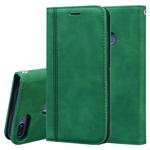 For Huawei Honor 9 Lite Frosted Business Magnetic Horizontal Flip PU Leather Case with Holder & Card Slot & Lanyard(Green)