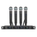 XTUGA A140-H Wireless Microphone System 4 Channel UHF Handheld Microphone(EU Plug)