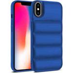 For iPhone X / XS Eiderdown Airbag Shockproof Phone Case(Blue)
