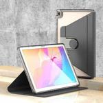 For Huawei MatePad T10 / T10S Clear 360 Rotation Stand Smart Leather Tablet Case(Black)