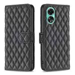 For OPPO A78 4G Diamond Lattice Wallet Flip Leather Phone Case(Black)