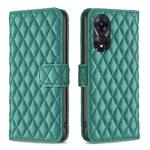 For OPPO A78 5G Diamond Lattice Wallet Flip Leather Phone Case(Green)