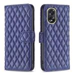 For OPPO A38 4G Diamond Lattice Wallet Flip Leather Phone Case(Blue)