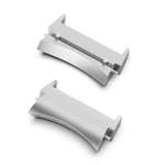 For Samsung Galaxy Watch 6 / 6 Classic 1 Pair Stainless Steel Metal Watch Band Connector(Silver)