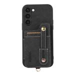 For Samsung Galaxy S23+ 5G ABEEL Litchi Texture Card Bag PU Phone Case(Black)