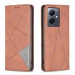 For vivo Y78 5G Prismatic Invisible Magnetic Leather Phone Case(Brown)