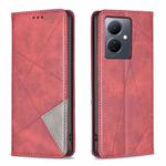 For vivo Y78 5G Prismatic Invisible Magnetic Leather Phone Case(Red)