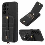 For Samsung Galaxy S23 Ultra 5G ABEEL Litchi Texture Card Bag PU Phone Case(Black)