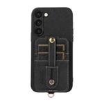 For Samsung Galaxy S23+ 5G ABEEL Litchi Texture Card Bag PU Phone Case(Black)