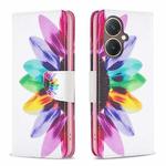 For vivo Y27 4G Colored Drawing Pattern Leather Phone Case(Sun Flower)