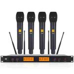 XTUGA A400-H Professional 4-Channel UHF Wireless Microphone System with 4 Handheld Microphone(EU Plug)