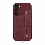 For Samsung Galaxy S23+ 5G ABEEL Litchi Texture Card Bag PU Phone Case(Purple)
