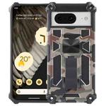 For Google Pixel 8 Camouflage Armor Kickstand TPU + PC Magnetic Phone Case(Army Green)